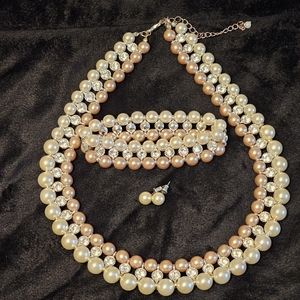 Necklace, bracelet,  earrings set